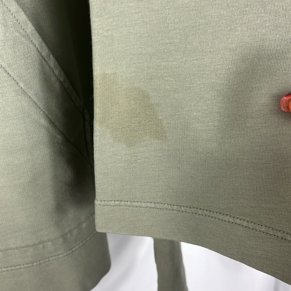 Focus Casual Life popover cowl neck kangaroo pocket long sleeve top Sz M Green - Picture 8 of 11